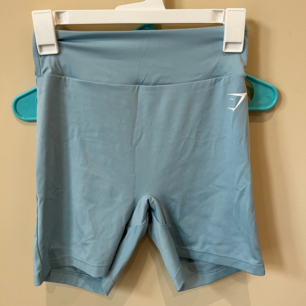 Gymshark Blue Athletic Shorts High-Rise Stretch